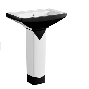 slp8727b black pedestal basin